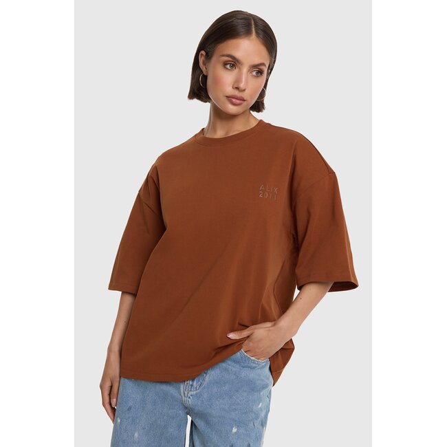 Alix The Label ALIX THE LABEL - ALIX T-SHIRT - COGNAC