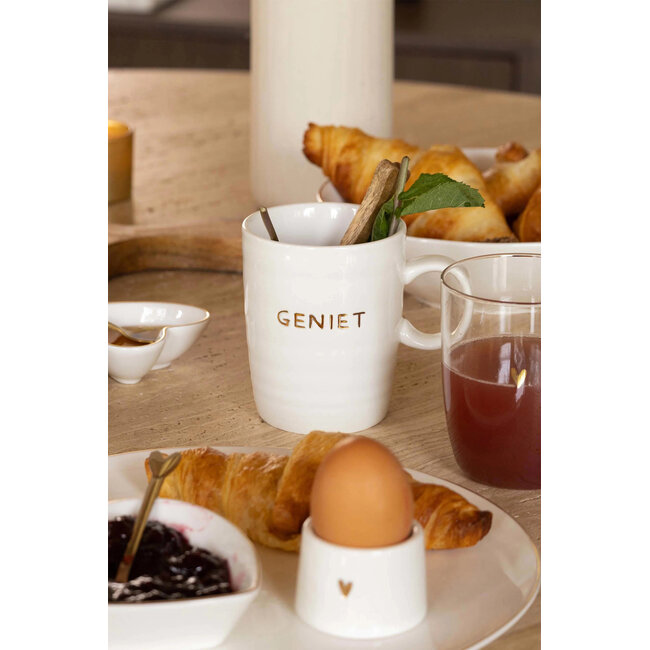 Zusss ZUSSS - TEA MUG GENIET - WHITE/GOLD