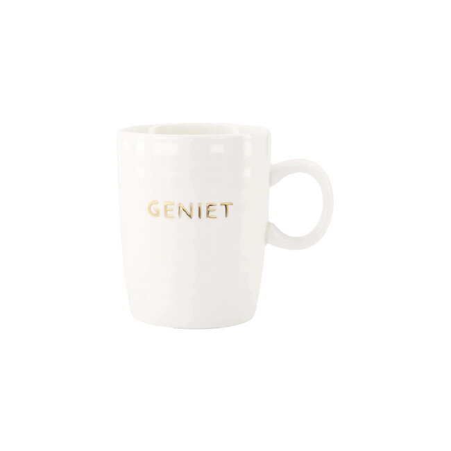 Zusss ZUSSS - TEA MUG GENIET - WHITE/GOLD
