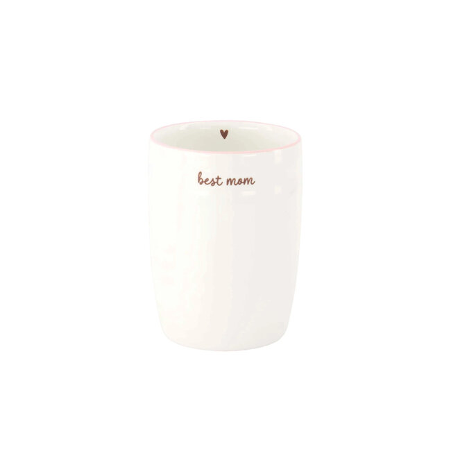 Zusss ZUSSS - COFFEE MUG BEST MOM - WHITE/DARK RED