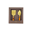 Zusss ZUSSS - CHEESE KNIFES - HAPPY HOME - DARK BROWN/GOLD