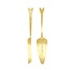Zusss ZUSSS - CAKE SERVER AND KNIFE - MADE WITH LOVE HEART GOLD
