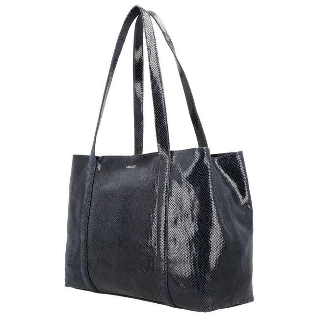 LouLou Essentiels LOULOU ESSENTIELS - EMIE - PYTHON BLUE ORIENT - SILVER