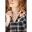 Zusss ZUSSS - HEART NECKLACE WITH PEARLS - GREY OYSTER