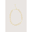Zusss ZUSSS - HEART NECKLACE WITH PEARLS - GREY OYSTER