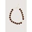 Zusss ZUSSS - HEART NECKLACE WITH PEARLS - HAZELNUT
