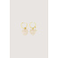 Zusss ZUSSS - EARRING WITH HEART AND PEARL - GREY OYSTER