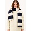 Zusss ZUSSS - STRIPED SCARF BLOCK STRIPE - OFF WHITE/DARK NAVY