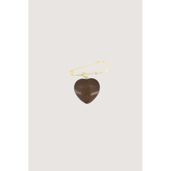 Zusss ZUSSS - HEART CHARM - DARK CHOCO