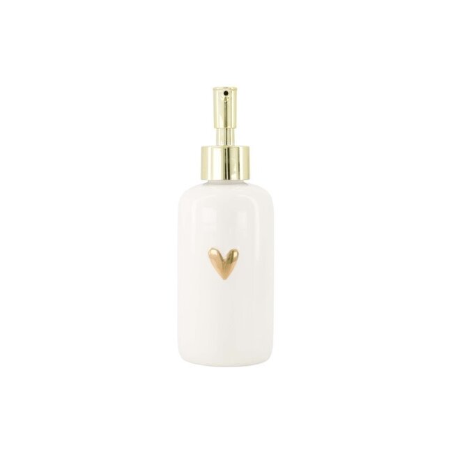 Zusss ZUSSS - SOAP DISPENSER HEART - WHITE GOLD