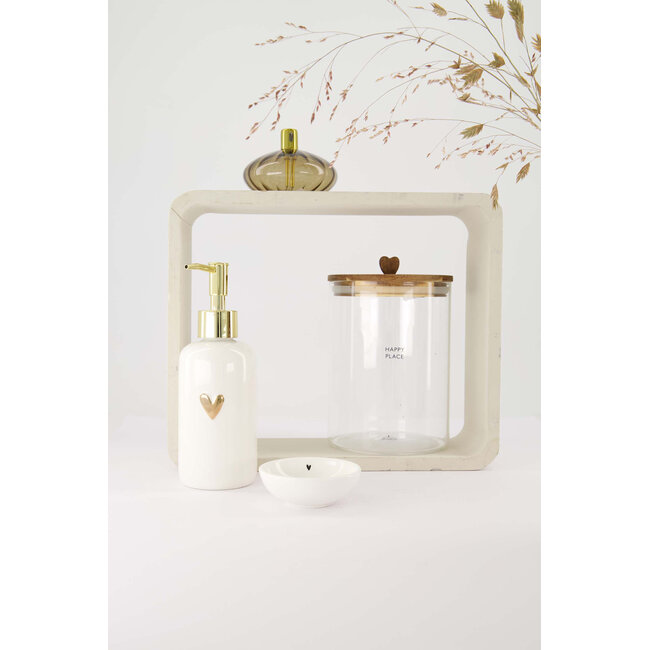 Zusss ZUSSS - SOAP DISPENSER HEART - WHITE GOLD