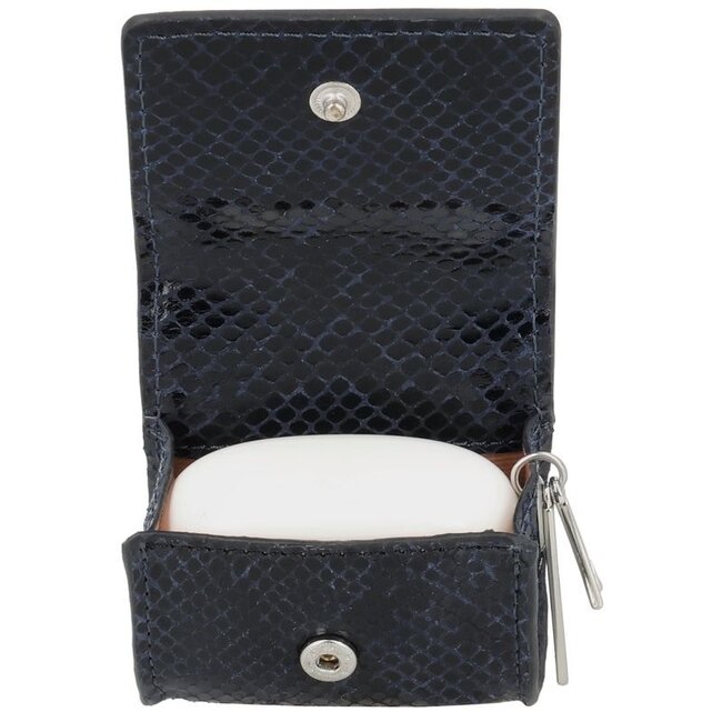 LouLou Essentiels LOULOU ESSENTIELS - MINI MINI - PYTHON BLUE ORIENT - SILVER
