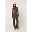 Indi&Cold INDI & COLD - FITTED RIBBED T-SHIRT - CHOCOLATE