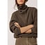 Indi&Cold INDI & COLD - ZIP SWEATER WITH MERINO - KHAKI