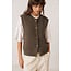 Indi&Cold INDI & COLD - RIB KNIT VEST WITH MERINO - KHAKI