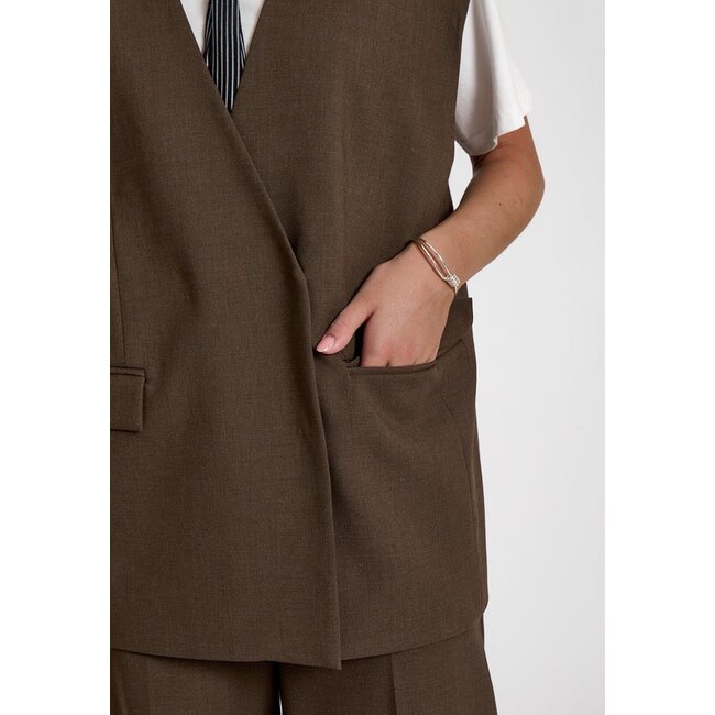 Minus MINUS - MSWELMA VEST - TIRAMISU