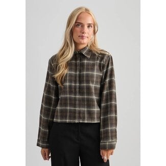 Minus MINUS - MSREGINE SHIRT - TIRAMISU CHECKED