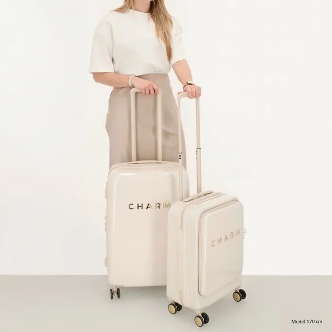 CHARM LONDON CHARM LONDON - CAPETOWN KOFFER 24 Inch - BEIGE GLIMMEND