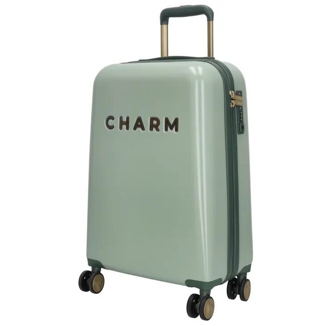 CHARM LONDON CHARM LONDON - CAPETOWN KOFFER - TROLLEY - LICHTGROEN