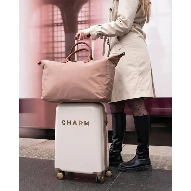 CHARM LONDON CHARM LONDON - CAPETOWN KOFFER - TROLLEY - BEIGE