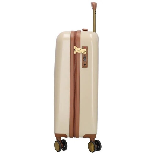 CHARM LONDON CHARM LONDON - CAPETOWN KOFFER - TROLLEY - BEIGE