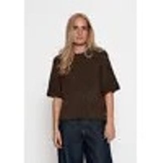 Minus MINUS - MSMARGRETHE GRS RWS KNIT T-SHIRT - TIRAMISU