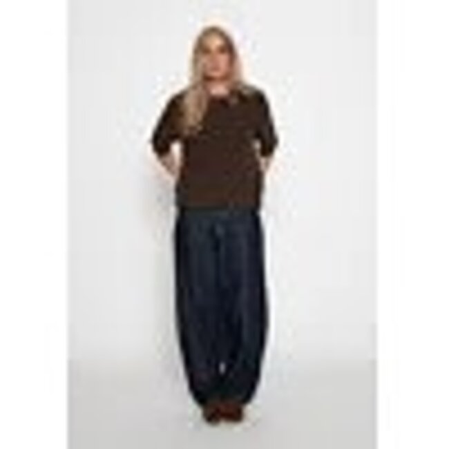 Minus MINUS - MSMARGRETHE GRS RWS KNIT T-SHIRT - TIRAMISU