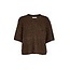 Minus MINUS - MSMARGRETHE GRS RWS KNIT T-SHIRT - TIRAMISU