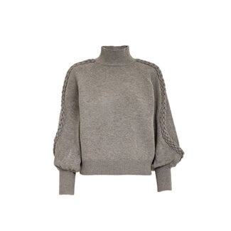 Minus MINUS - MSVERA HIGH NECK KNIT PULLOVER - FROST GRAY