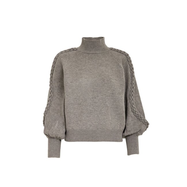 Minus MINUS - MSVERA HIGH NECK KNIT PULLOVER - FROST GRAY