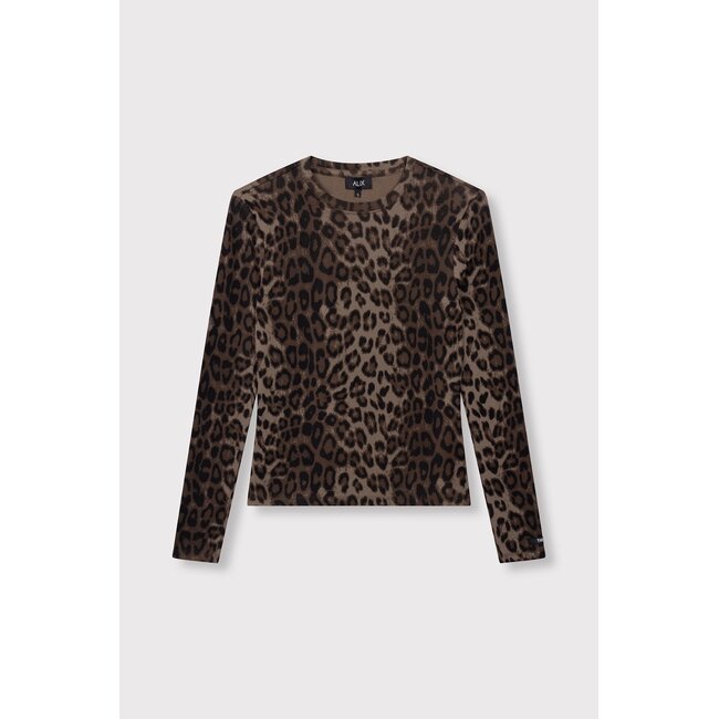 Alix The Label ALIX THE LABEL - LADIES KNITTED ANIMAL RIB TOP - ANIMAL