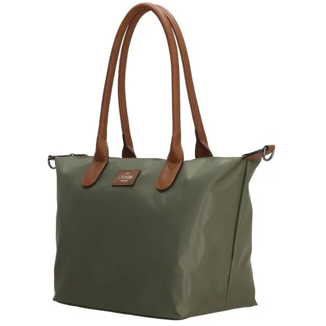 CHARM LONDON CHARM LONDON - BUCKINGHAM - SCHOOLTAS / SHOPPER - OLIJFGROEN