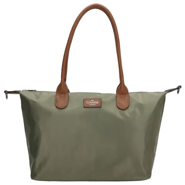 CHARM LONDON CHARM LONDON - BUCKINGHAM - SCHOOLTAS / SHOPPER - OLIJFGROEN