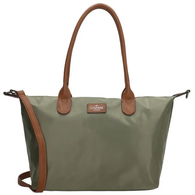 CHARM LONDON CHARM LONDON - BUCKINGHAM - SCHOOLTAS / SHOPPER - OLIJFGROEN