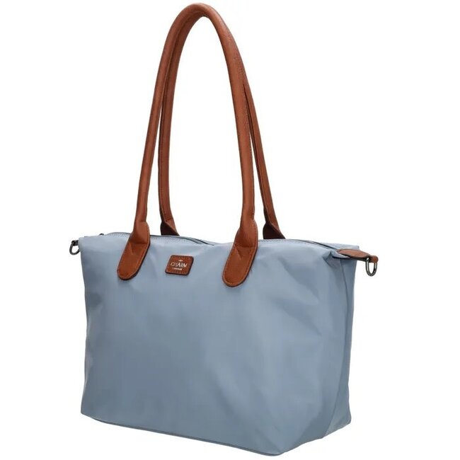 CHARM LONDON CHARM LONDON - BUCKINGHAM - SCHOOLTAS / SHOPPER - STAALBLAUW