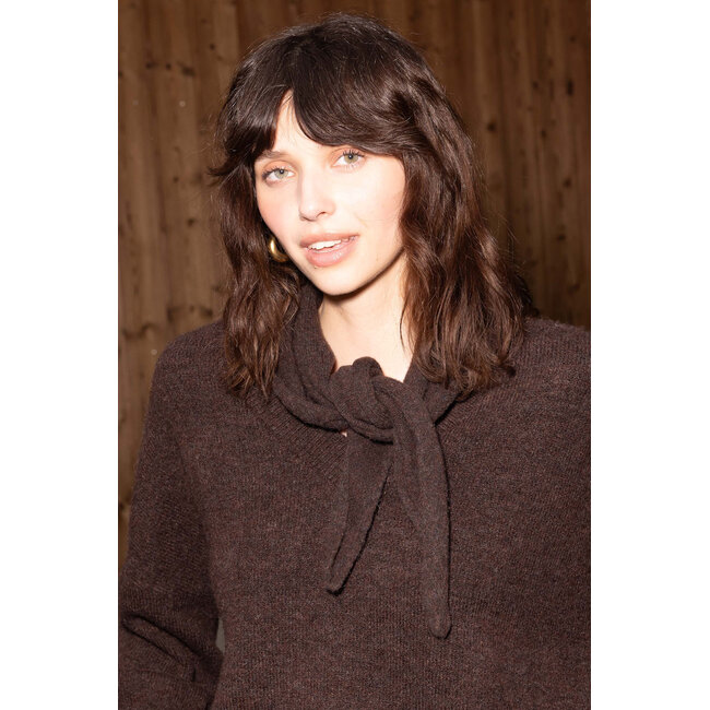 Zusss ZUSSS - TRIANGLE SCARF - BURGUNDY