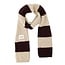 Zusss ZUSSS - THIN STRIPED SCARF TWO-TONE - DARK CHOCO/GREY OYSTER