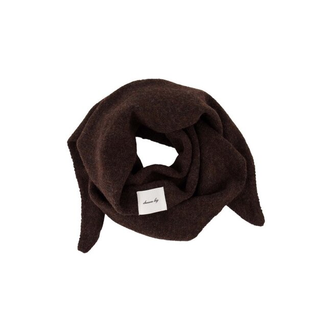 Zusss ZUSSS - TRIANGLE SCARF - DARK CHOCO
