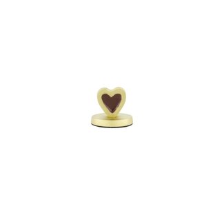 Zusss ZUSSS - CARD STAND METAL HEART SHAPE - DARK BROWN
