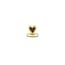 Zusss ZUSSS - CARD STAND METAL HEART SHAPE - DARK BROWN