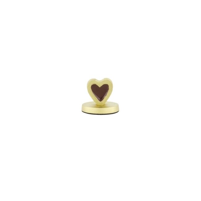 Zusss ZUSSS - CARD STAND METAL HEART SHAPE - DARK BROWN