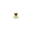 Zusss ZUSSS - CARD STAND METAL HEART SHAPE - DARK BROWN