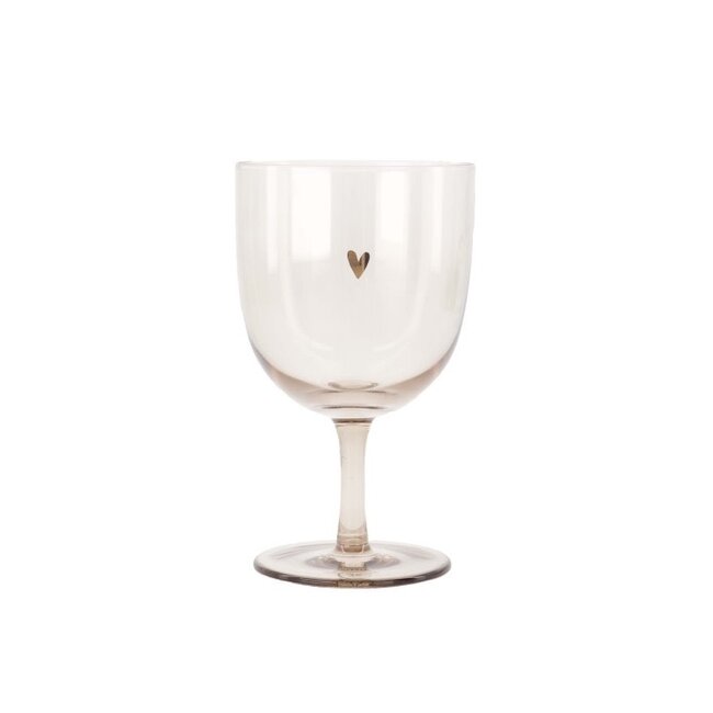 Zusss ZUSSS - WINE GLASS HEART - BROWN/GOLD