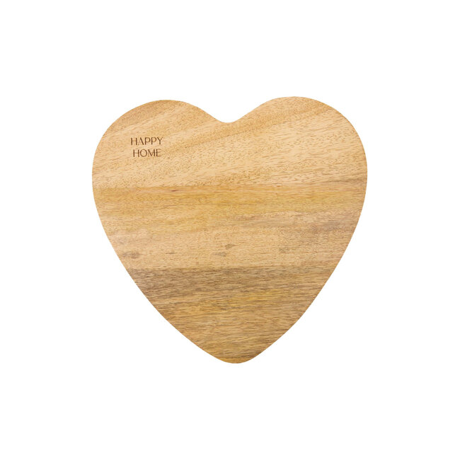 Zusss ZUSSS - SERVING TRAY WOOD HEART SHAPE - HAPPY HOME