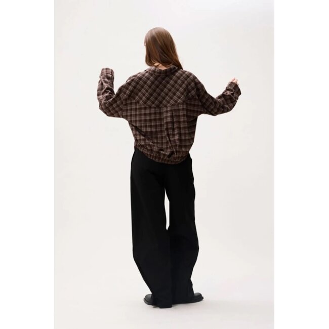 Catwalk Junkie CATWALK JUNKIE - CHECK BLOUSE - BROWN