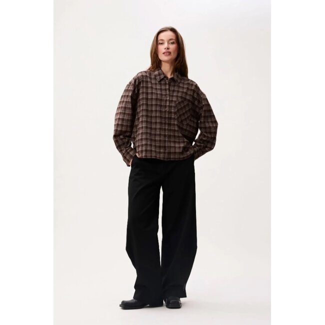 Catwalk Junkie CATWALK JUNKIE - CHECK BLOUSE - BROWN