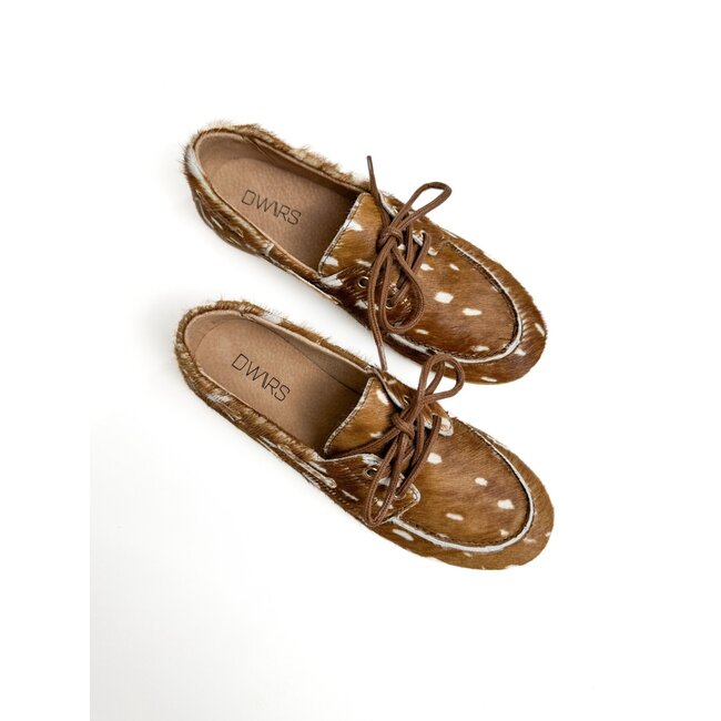 DWRS DWRS LABEL - LATTY - DEER HAIR ON - COGNAC/OFF WHITE