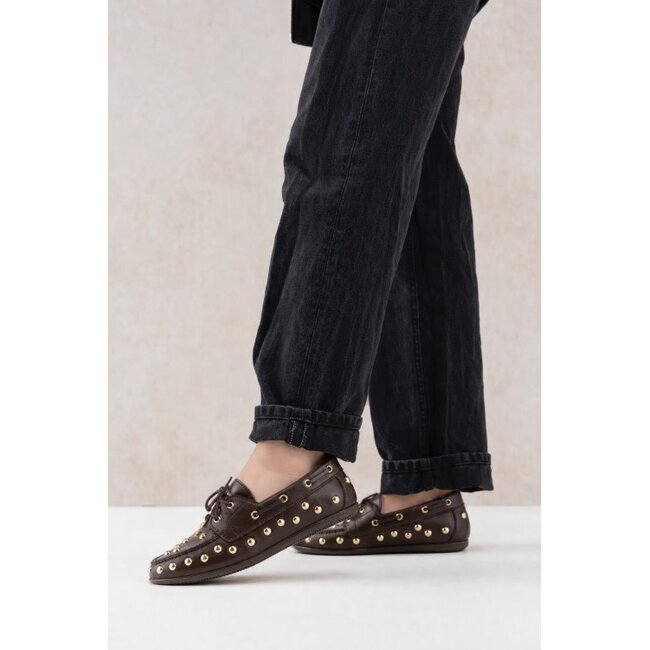DWRS DWRS LABEL - LATTY - BIG STUDS - DARK BROWN