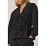 Indi&Cold INDI & COLD - BALLOON SLEEVE - HERRINGBONE SHIRT - BLACK
