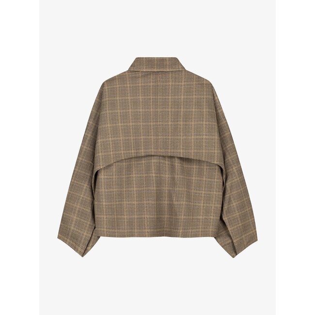 Catwalk Junkie CATWALK JUNKIE - CHECK CAPE JACKET - CARAMEL